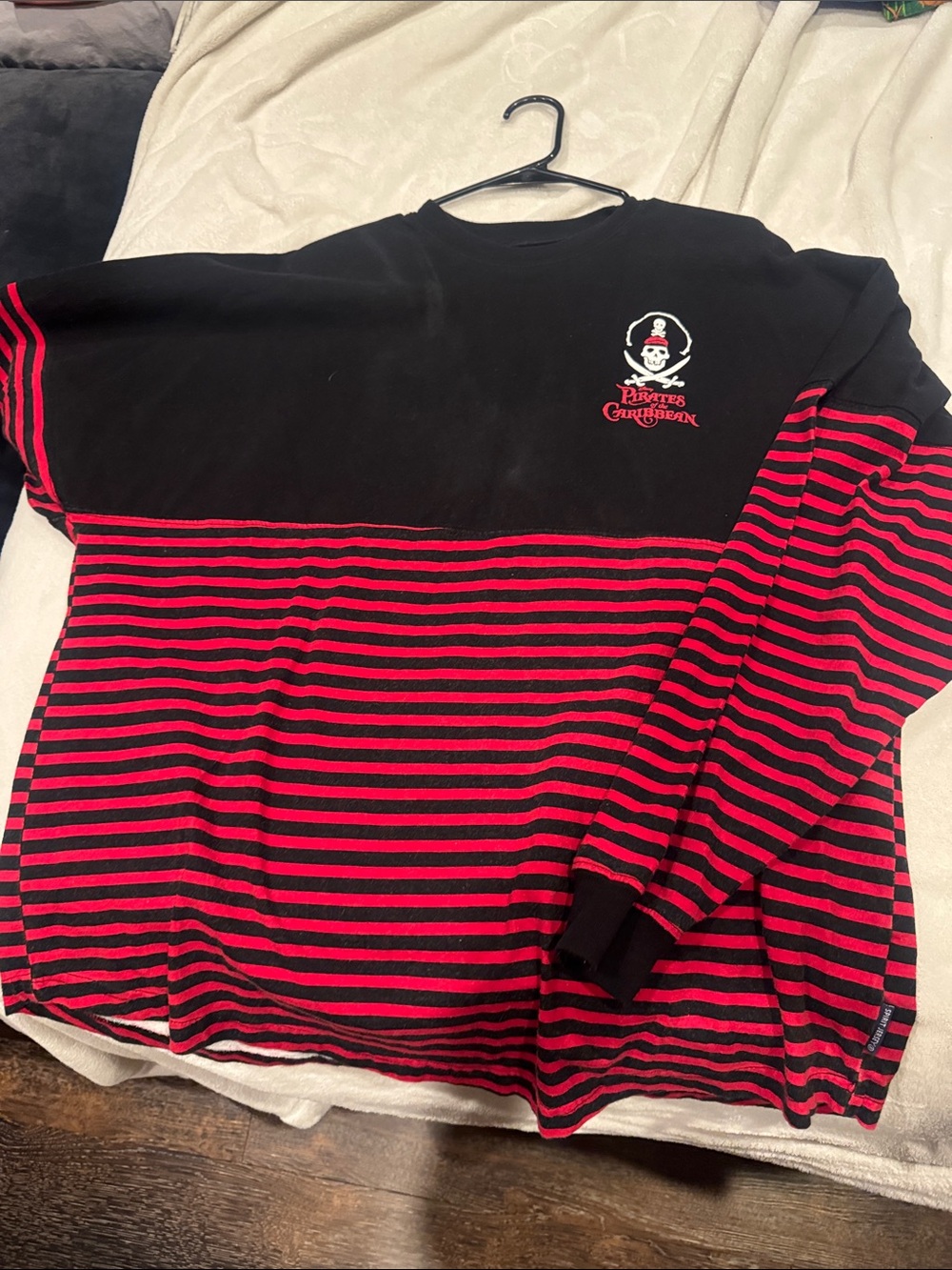 Disney Black and Red Pirates of the Caribbean Long-Sleeve Tee
